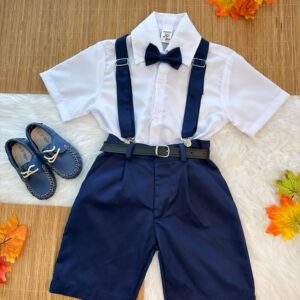 Conjunto Social Azul Marinho