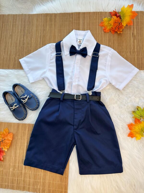 Conjunto Social Azul Marinho