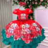 Vestido Ursinhos Vermelho Natal