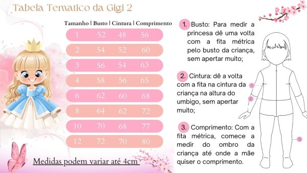 Vestido Infantil Temáticos da Gigi Lilo e Stitch - Imagem 4