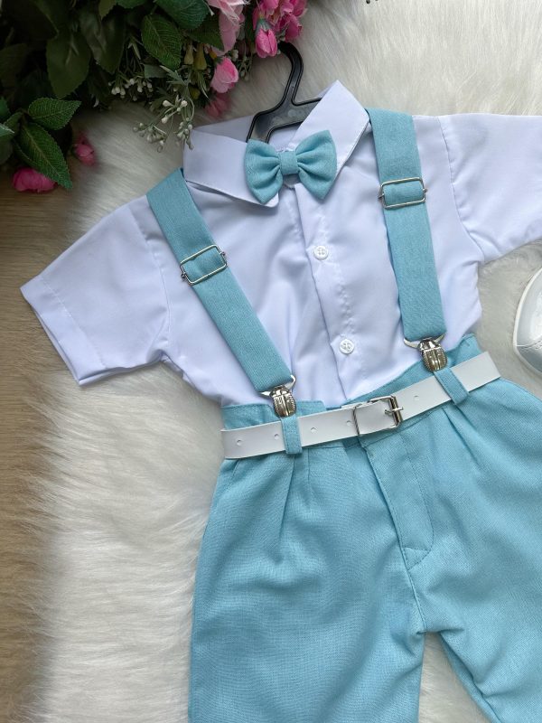 Conjunto Miss Cherry Gustavo Suspensorio Shorts Azul Bebe - Image 3