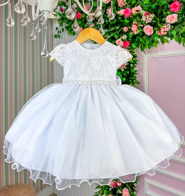 Vestido Marie Bebe Rendado Branco