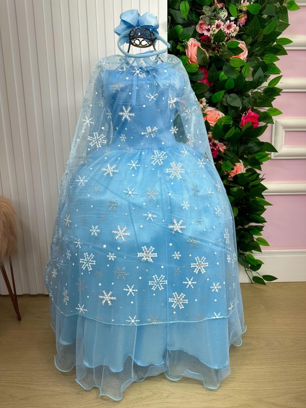 Vestido Fantasia Elsa Frozen Longa - Image 2