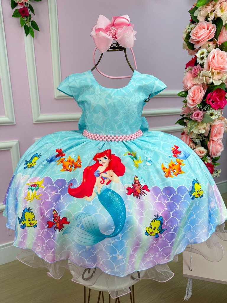 Vestido Infantil Temáticos da Gigi Ariel – A Pequena Sereia