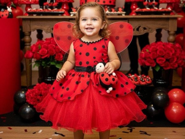 Vestido Tematicos Luxinho Joaninha