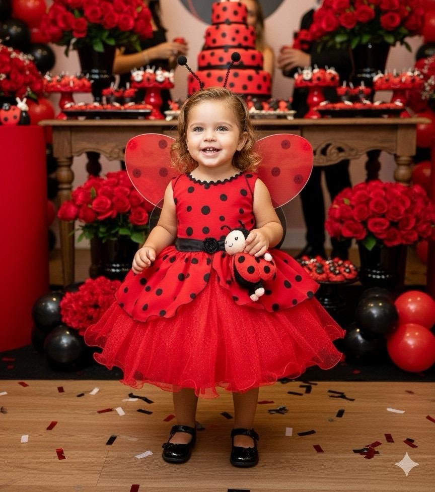 Vestido Tematicos Luxinho Joaninha