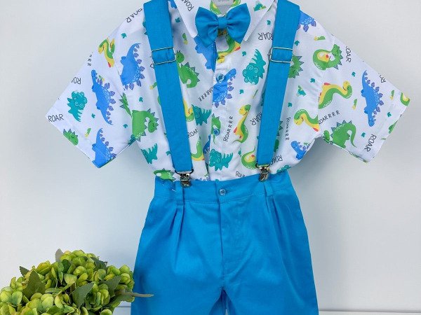 Conjunto Temático Dinossauro Azul