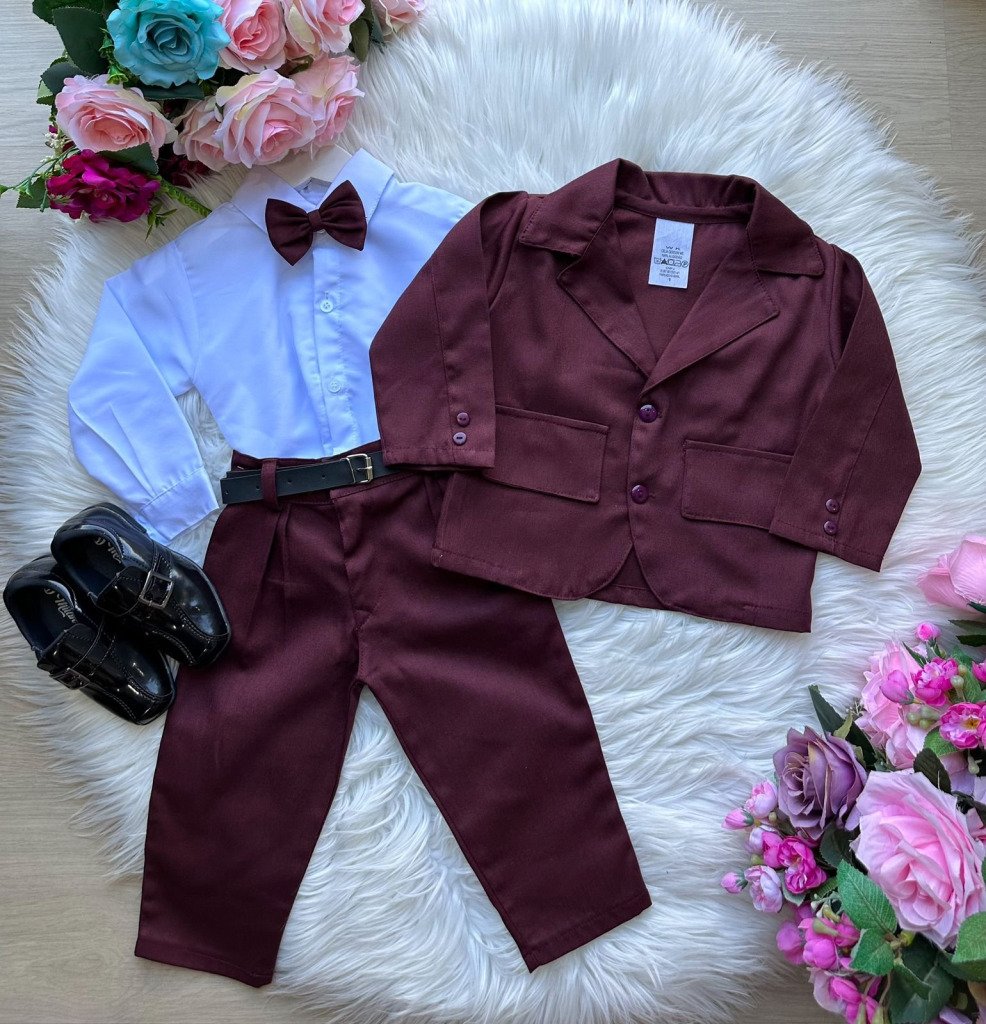 Conjunto Miss Cherry Social Terno – Blaizer Marsala