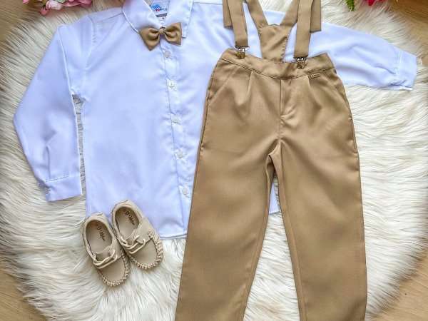 Conjunto Kanga Social Gustavo Marrom Castor Suspensorio