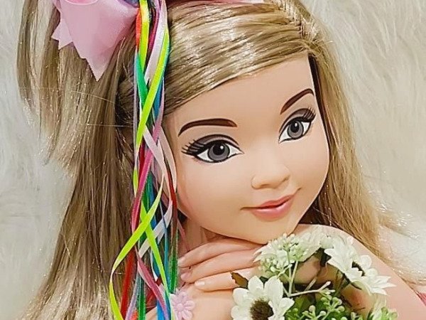 Laço Belli Bico de Pato Rosa Bebe Junino