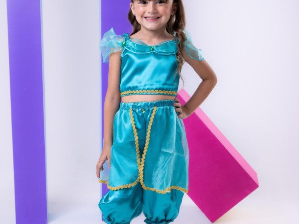 Fantasia Princesa Belli Princesa Jasmine Verde Tiffany