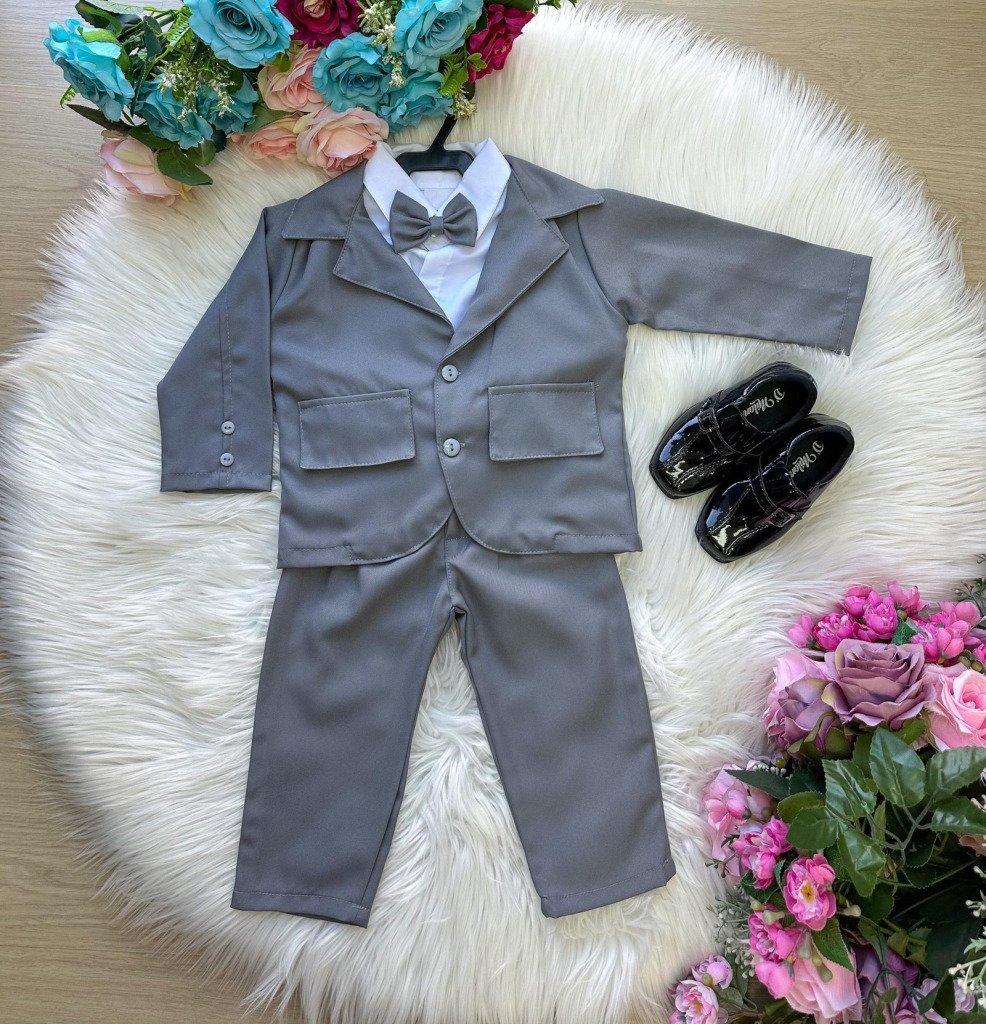 Conjunto Miss Cherry Social Terno – Blaizer Cinza Gabriel