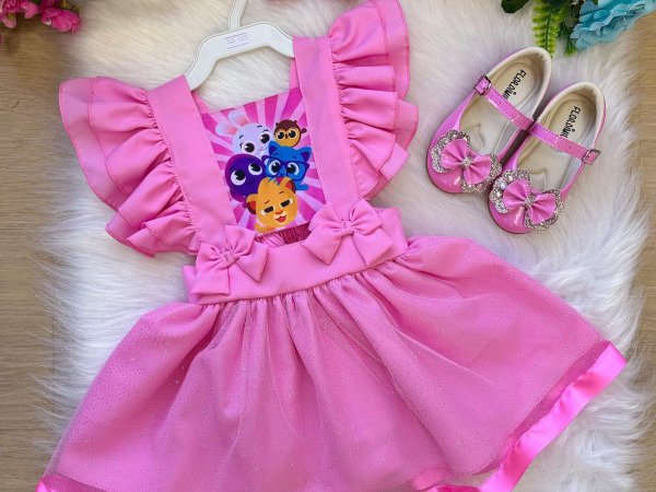 Romper/Vestido Princesa Belli Bolofofos – Bolo Fofos Rosa