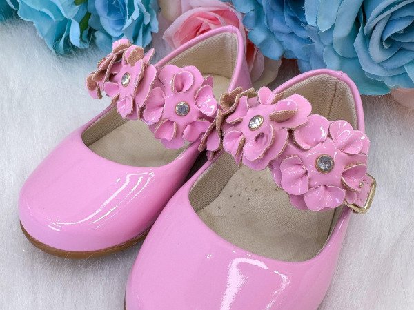Sapatilha Bruninha Flores Rosa