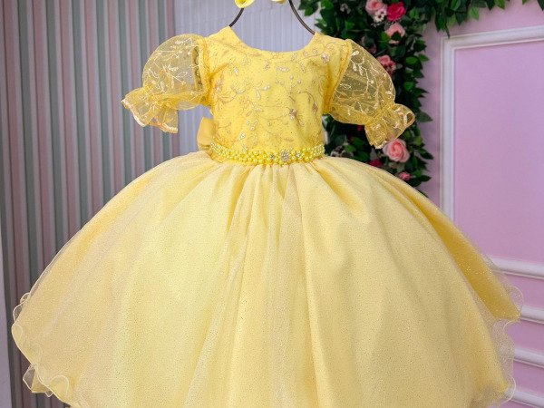 Vestido Bella Child Laize Amarelo