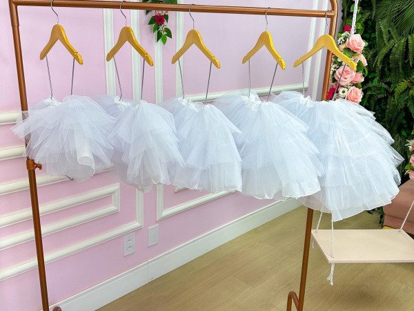 Saiote Saia de Armação Infantil Daminha C/armação Anágua Vestidos Festa Luxo
