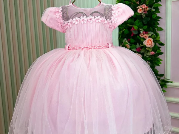 Vestido Menina Bonita Luna Rosa Bebe