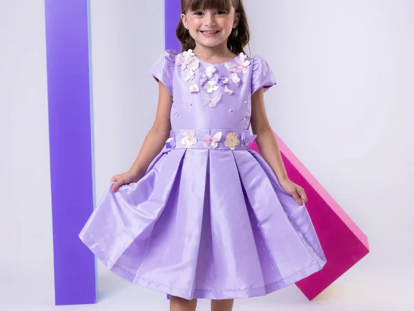 Vestido Miss Sweet Jardim Encantado Lilas