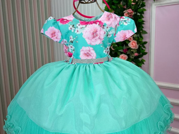 Vestido Menina Bonita Jardim Encantado Maiza Verde