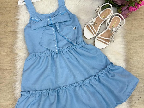 Vestido Blogueirinha Lola Azul Bebe