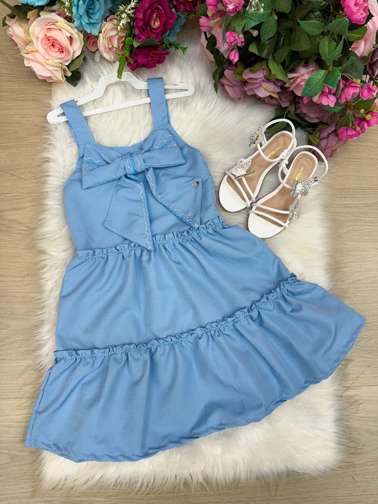 Vestido Blogueirinha Lola Azul Bebe
