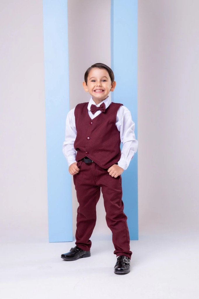 Conjunto Miss Cherry Social Colete Marsala