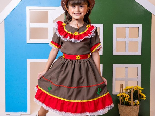 Fantasia Junino Princesa Belli Cangaceira/Maria Bonita