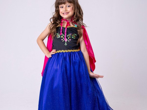 Fantasia Princesa Belli Ana Frozen Longa