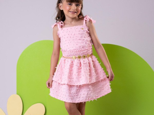 Conjunto Blogueirinha Clarissa Rosa Bebe