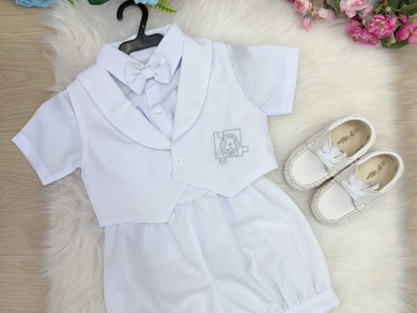 Conjunto Social Miss Cherry Matias Shorts Branco