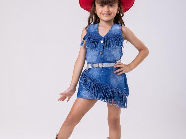 Conjunto Blogueirinha Boiadeira Maraisa Jeans