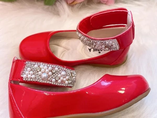 Sapatilha Flor di Mila Vermelho “Perolas” Luxo