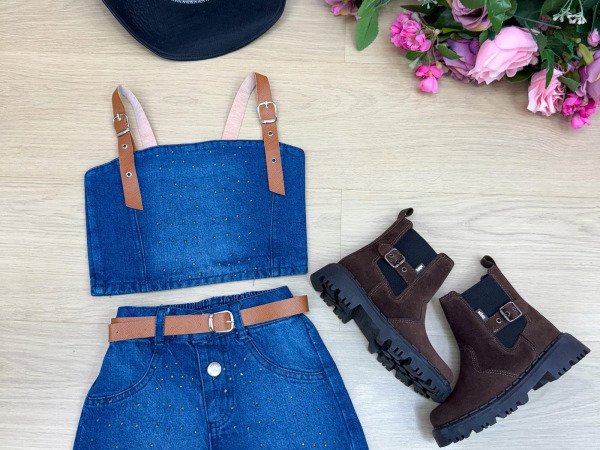 Conjunto Bloguerinha Jeans Rayssa