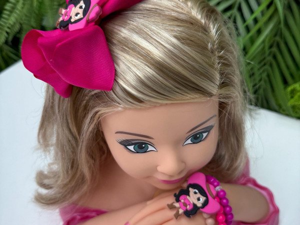 Laço Belli Tematico Ana Castela + Pulseira Pink