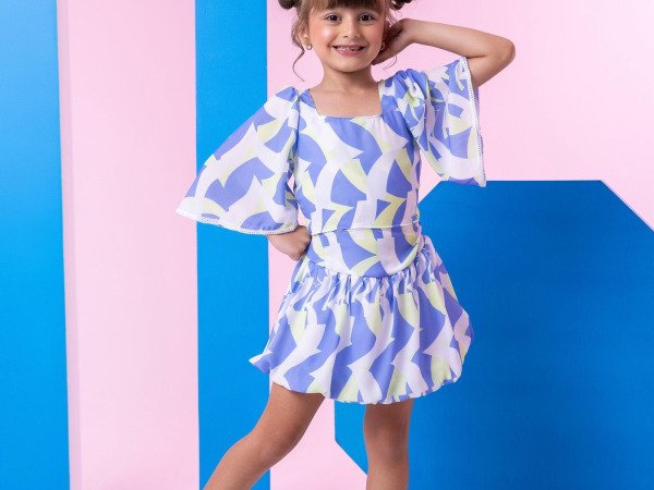 Conjunto Banana Club Alissa Azul e Verde