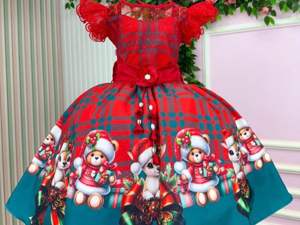 Vestido Marie Alegria do Noel Vermelho – Natal