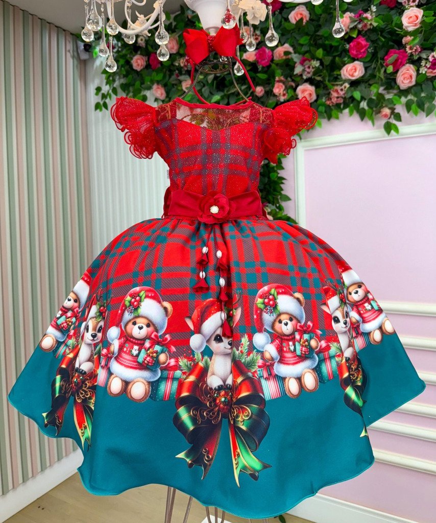 Vestido Marie Alegria do Noel Vermelho – Natal