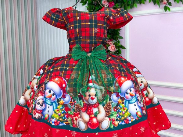 Vestido Marie Magia De Natal Vermelho