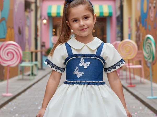 Vestido Blogueirinha Jhenni Off + Colete Jeans