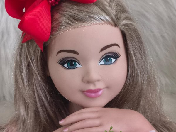 Laço Belli Bico de Pato Vermelho Miolo de Perolas