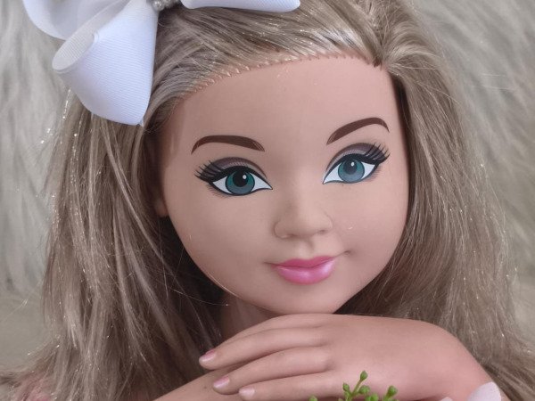 Laço Belli Bico de Pato Branco Miolo de Perolas