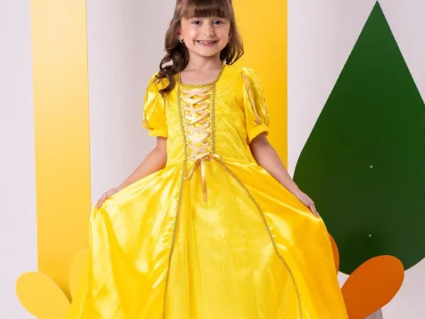 Fantasia Princesa Belli A Bela e a Fera Longa Modelo 3