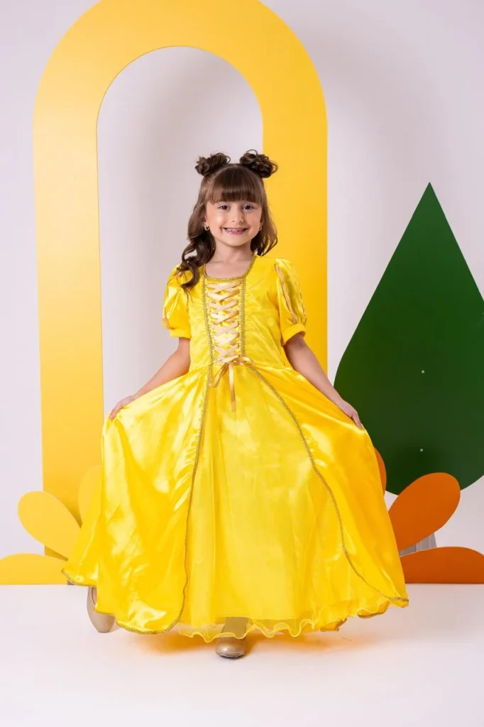 Fantasia Princesa Belli A Bela e a Fera Longa Modelo 3
