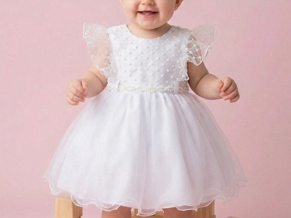 Vestido Menina Bonita Bebe Ana Carolina Branco