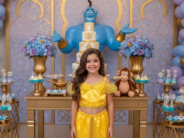 Fantasia Princesa Belli Princesa Jasmine Amarela Modelo 2